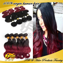 2015 Wholesale 6A Grade 100% Unprocessed Ombre Color Virgin Malaysian Body Wave Hair, Nina Hair